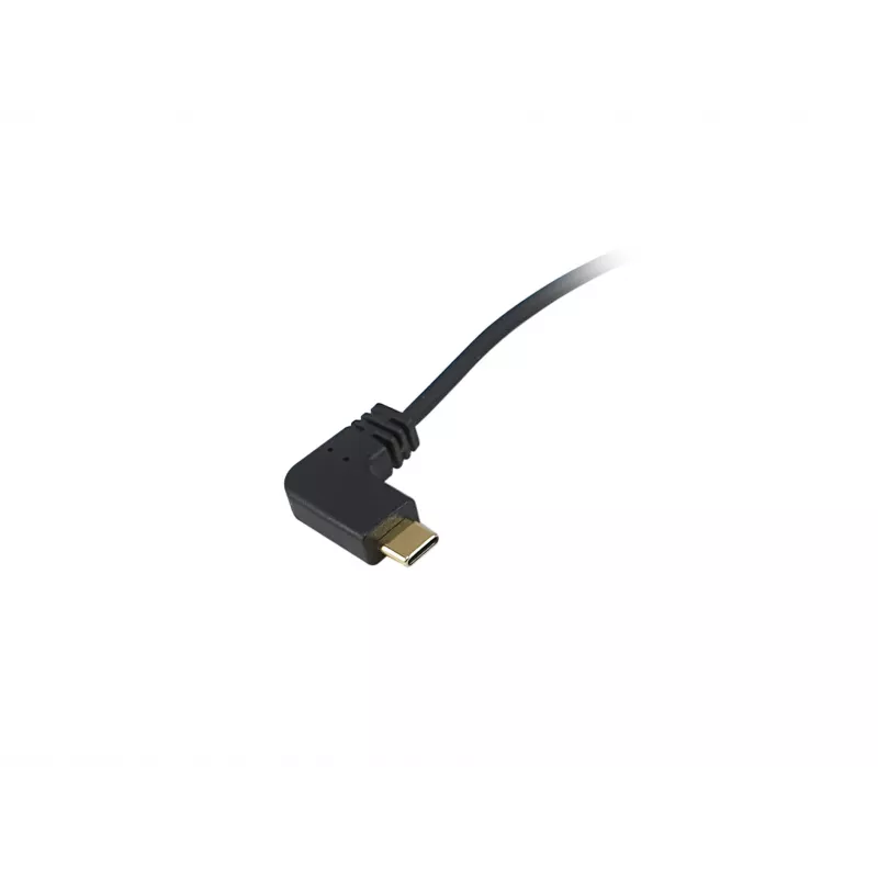 Equip USB 2.0 C į C 90° kampuotas spiralinis laidas M/M 1 m juodas