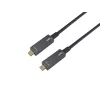 Equip USB-C į C aktyvus optinis kabelis, kištukas/kištukas, 5,0 m, PD 60 W, 4K/60 Hz, 10 Gbps, vaizdas+duomenys+PD