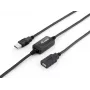 Equip USB 2.0 Type A Active Extension kabelis Male to Female, 10m