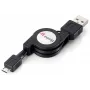 Equip USB 2.0 Type A to Micro-B suvyniojamas laidas, 1,0 m, juodas