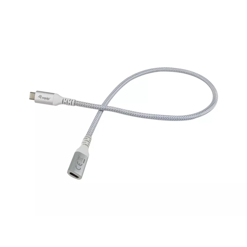 Equip USB 3.2 Gen 2 C į C ilginamasis laidas, 0,5 m, M/F, 4K/60 Hz, 10 Gb/s, baltas