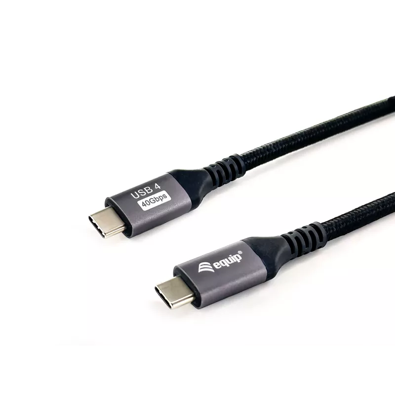 Equip USB 4 Gen 3 C į C laidas, V/V, 2,0 m, PD3.1 240 W, 8K/60 Hz, 40 Gbps, juodas