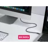 Equip USB 4 Gen 3 C į C laidas, V/V, 2,0 m, PD3.1 240 W, 8K/60 Hz, 40 Gbps, juodas
