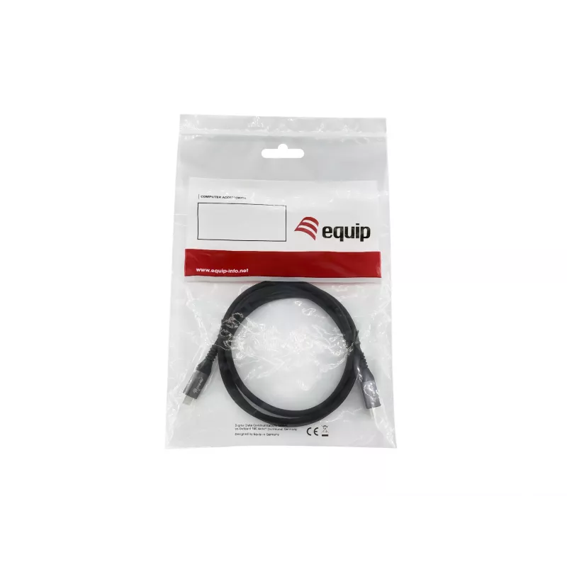 Equip USB 4 Gen 3 C į C laidas, V/V, 2,0 m, PD3.1 240 W, 8K/60 Hz, 40 Gbps, juodas