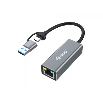 Equip USB-C į 2,5 Gigabit Ethernet tinklo adapteris (USB-C+A)