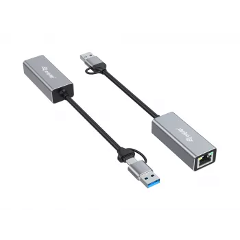 Equip USB-C į 2,5 Gigabit Ethernet tinklo adapteris (USB-C+A)
