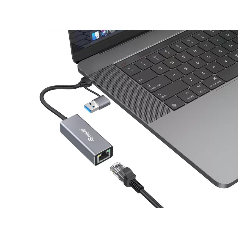 Equip USB-C į 2,5 Gigabit Ethernet tinklo adapteris (USB-C+A)