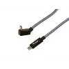Equip USB 3.2 Gen 2x2 C į C U formos kištuko kabelis, 1,0 m, juodas, M/M, PD240W, 4K/60Hz, 20Gbps