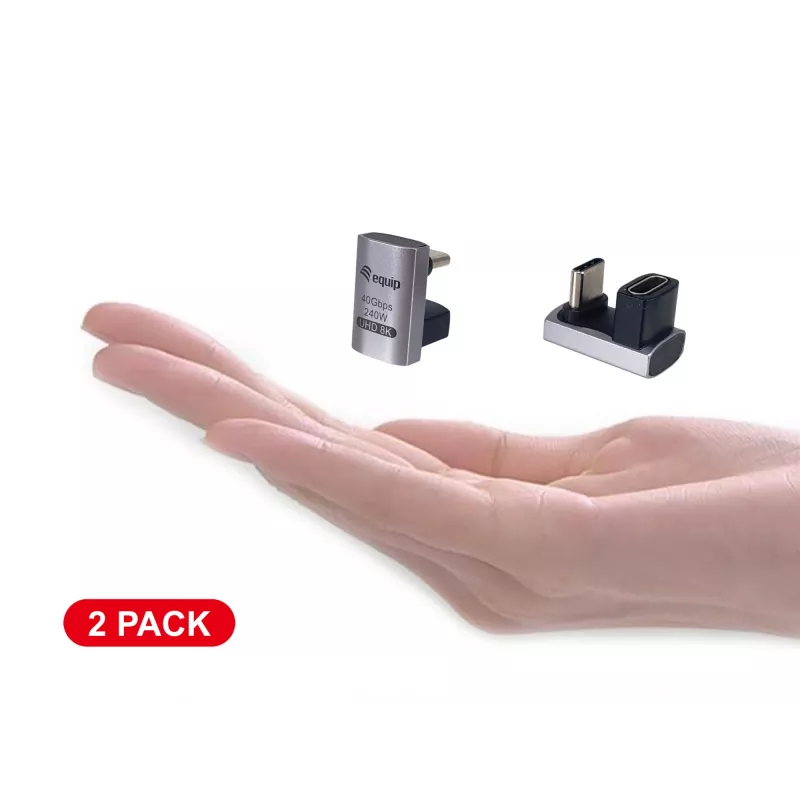USB 4 C-C U kištuko adapteris Equip 133477 40 Gbps PD 240 W 2 vnt. pakuotė