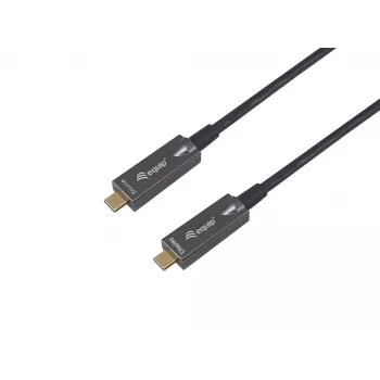 Equip aktyvus optinis USB-C į USB-C laidas, kištukas/kištukas, 15 m, PD 60 W, 4K/60 Hz, 10 Gbps, vaizdas+duomenys+PD