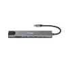 Equip USB-C 8 viename daugiafunkcis adapteris, laidinis, USB Type-C, 100 W, 1000 Mbit/s, 1000BASE-T, IEEE 802.3ab