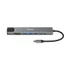 Equip USB-C 8 viename daugiafunkcis adapteris, laidinis, USB Type-C, 100 W, 1000 Mbit/s, 1000BASE-T, IEEE 802.3ab