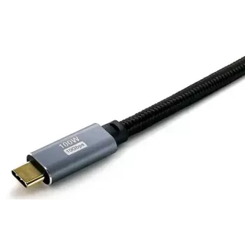 USB C į C kabelis EQUIP 3,0 m — USB 3.2 Gen 2 (10 Gbps), PD100W, 4K/60Hz, juodas