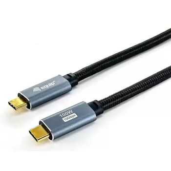 USB C į C kabelis EQUIP 3,0 m — USB 3.2 Gen 2 (10 Gbps), PD100W, 4K/60Hz, juodas