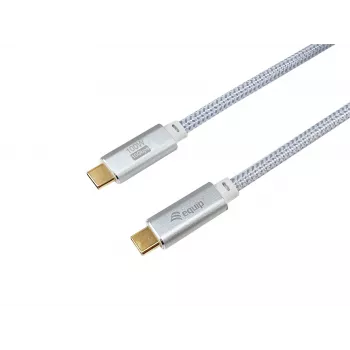 USB-C į USB-C kabelis EQUIP 3,0 m — USB 3.2 Gen 2, 10 Gbps, PD 100W, 4K/60Hz, balta