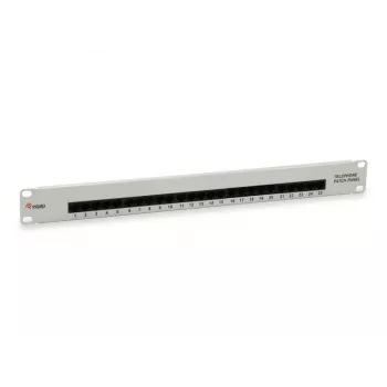 “Equip” 25 prievadų Cat.3 RJ45 ISDN pataisų skydelis, šviesiai pilkas