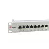 Equip 24 prievadų Cat.6A ekranuotas skirstomasis skydas, šviesiai pilkas, 10/100/1000Base-T(X), Gigabit Ethernet, 1000 Mbit/s, RJ-45, Cat6a, montavimas stove
