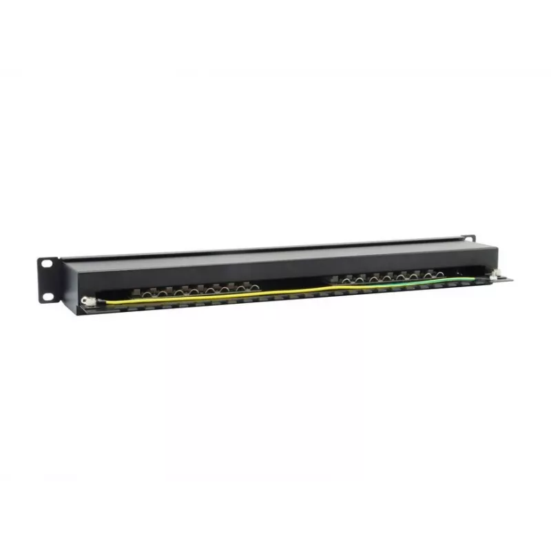 Equip 16 prievadų Cat.6 ekranuotas pataisų skydelis, juodas, 10/100/1000Base-T(X), Gigabit Ethernet, 1000 Mbit/s, RJ-45, Cat6, montavimas stove