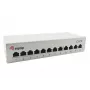 Equip 12 prievadų Cat.6 stalinis pataisos skydelis, šviesiai pilkas, 10/100/1000Base-T(X), Gigabit Ethernet, 1000 Mbit/s, RJ-45, Cat6, 1U