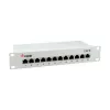 Equip 12 prievadų Cat.6 ekranuotas pataisų skydas, šviesiai pilkas, Gigabit Ethernet, 1000 Mbit/s, RJ-45, Cat6, Cat6e, 1U, Pilka