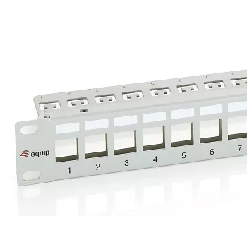 Equip 24 prievadų Keystone Cat.6 ekranuotas pataisų skydelis, šviesiai pilkas