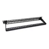 Equip 48 prievadų Keystone Cat.6 neekranuotas pataisų skydelis, juodas, RJ-45, Cat6, 1U, juodas, plienas, REACH, RoHS