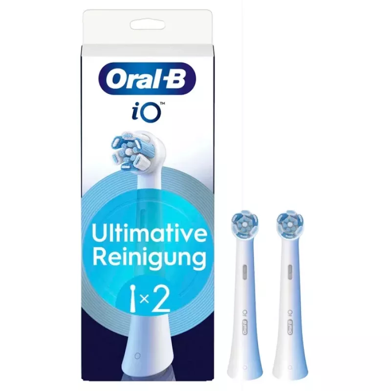 Oral-B iO Ultimate Clean pakaitinės šepetėlių galvutės, baltos, 2 vnt.