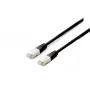 Equip Cat.6A Platinum S/FTP komutacinis kabelis, 0,5 m, juodas, 0,5 m, Cat6a, S/FTP (S-STP), RJ-45, RJ-45, juodas
