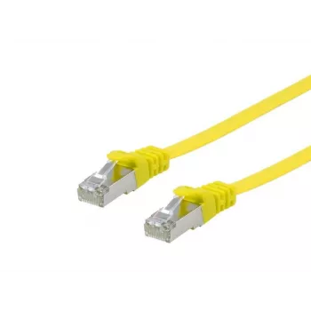 Tinklo kabelis Equip Cat.6A U/FTP plokščias komutacinis kabelis RJ-45 0,5 m geltonas