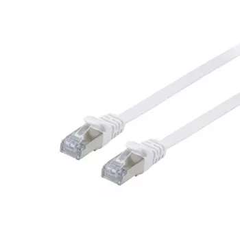 Tinklo kabelis Equip Cat.6A U/FTP plokščias komutacinis kabelis RJ-45 1m baltas