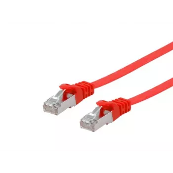 Tinklo kabelis Equip Cat.6A U/FTP plokščias komutacinis kabelis RJ-45 1,0 m raudonas