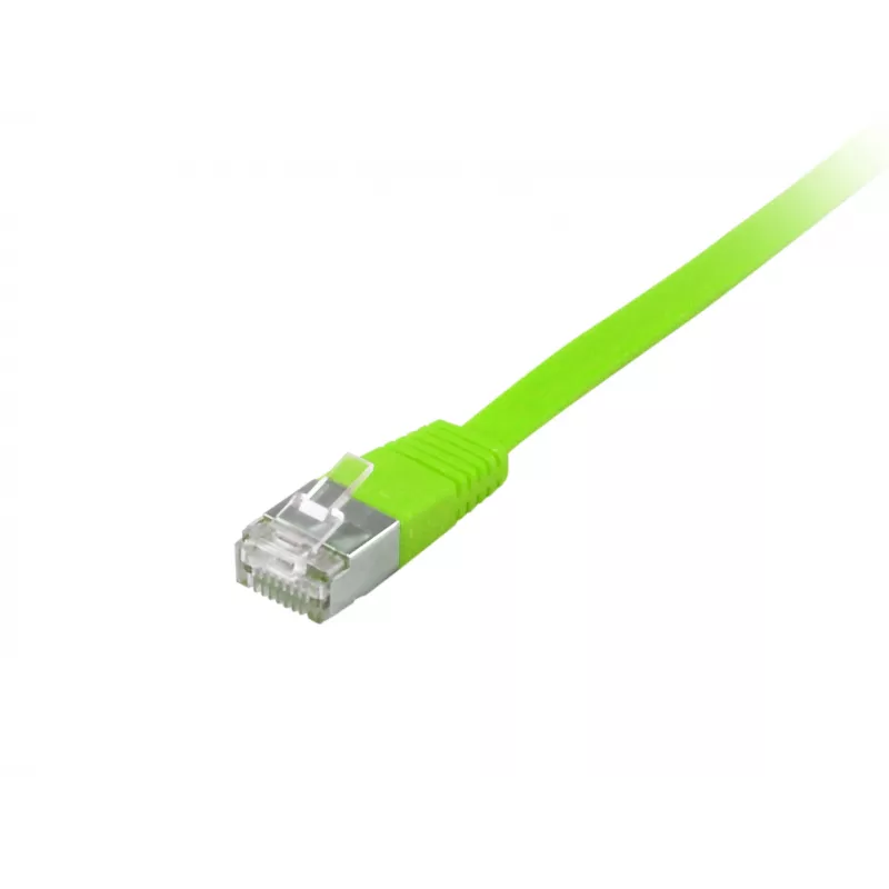 Equip Cat.6A U/FTP plokščias komutacinis kabelis, 10,0 m, žalias, 10 m, Cat6a, U/FTP (STP), RJ-45, RJ-45, žalias