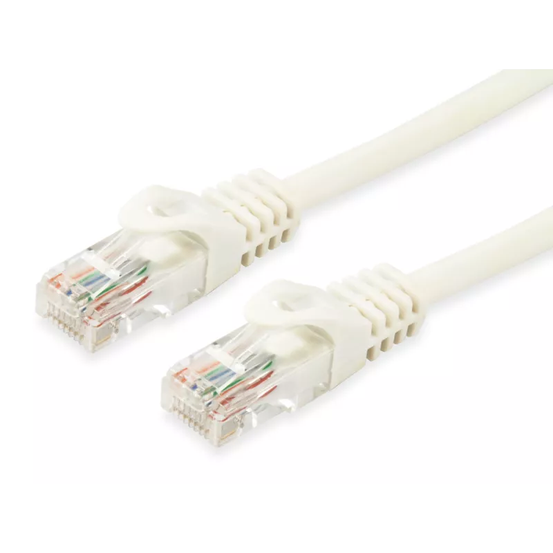 Equip Cat.6A U/UTP komutacinis kabelis, 1,0 m, baltas, 1 m, Cat6a, U/UTP (UTP), RJ-45, RJ-45, baltas