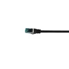Equip Cat.6A S/FTP komutacinis kabelis, kampinė į tiesią jungtį, 5,0 m, juoda