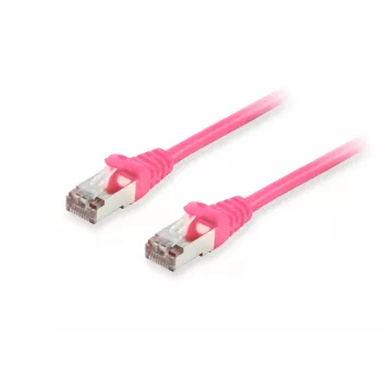 komutacinis kabelis Equip Cat.6A S/FTP RJ-45 0.5m Rožinė