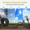 Outdoor komutacinis kabelis EQUIP Cat.6A S/FTP 1,0 m RJ-45 — juoda