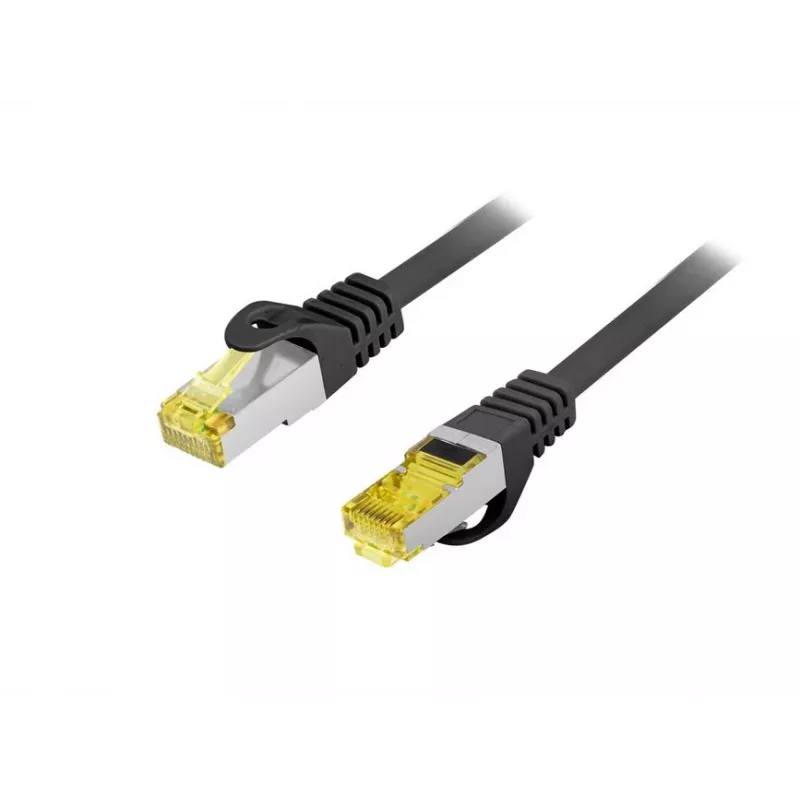 komutacinis kabelis EQUIP Cat.6A S/FTP lauko, 7,5 m, RJ-45–RJ-45, juodas