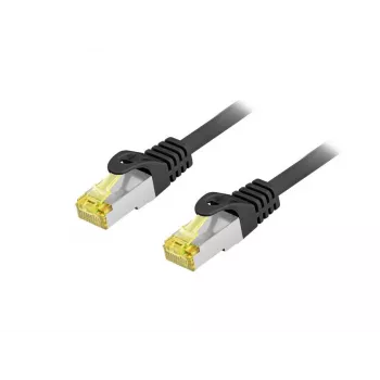 Ekranuotas išorinis pataisymo kabelis EQUIP Cat.6A S/FTP 0,5 m, RJ-45–RJ-45, juodas