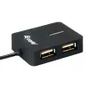 Equip 128952 sąsajos šakotuvas USB 2.0 480 Mbit/s Juodas