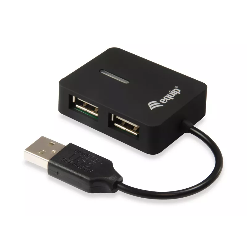 Equip 128952 sąsajos šakotuvas USB 2.0 480 Mbit/s Juodas