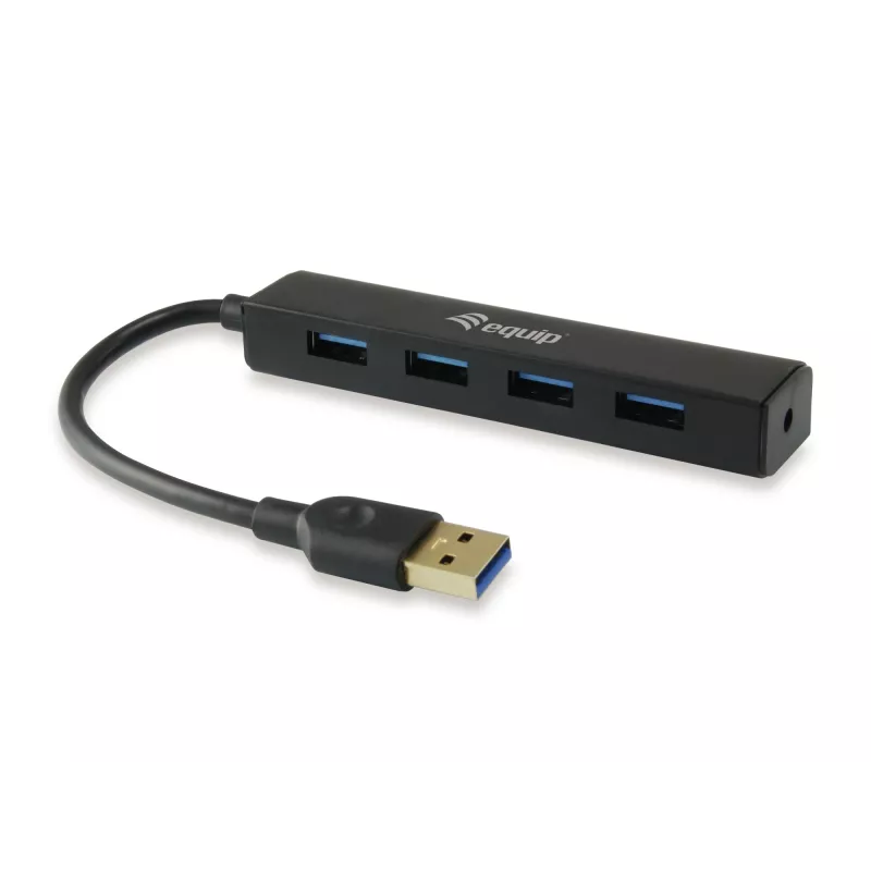 Equip 128953 sąsajos šakotuvas USB 3.2 Gen 1 (3.1 Gen 1) Type-A 5000 Mbit/s juodas