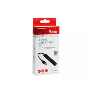 Equip 128953 sąsajos šakotuvas USB 3.2 Gen 1 (3.1 Gen 1) Type-A 5000 Mbit/s juodas