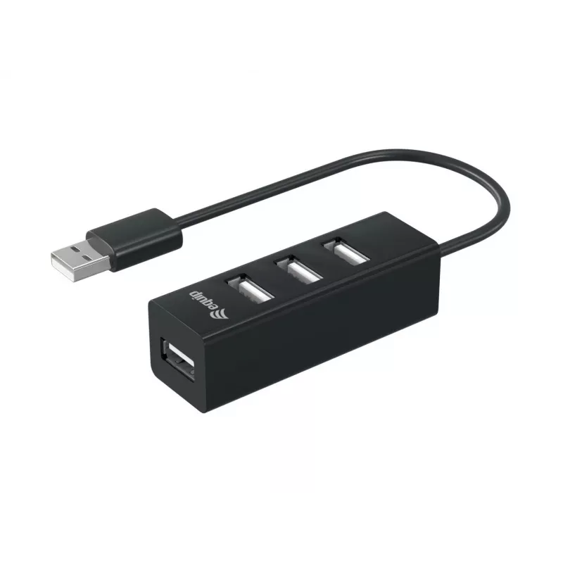 Equip 4-Port USB 2.0 Hub, USB 2.0, USB 2.0, 480 Mbit/s, Juoda, Kinija, CE, RoHS