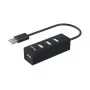 Equip 4-Port USB 2.0 Hub, USB 2.0, USB 2.0, 480 Mbit/s, Juoda, Kinija, CE, RoHS