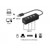 Equip 4-Port USB 2.0 Hub, USB 2.0, USB 2.0, 480 Mbit/s, Juoda, Kinija, CE, RoHS