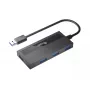 USB Hub Equip 4 prievadų USB 3.0 su USB-C adapteriu