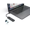 4 prievadų USB 3.2 Gen 1 šakotuvas Equip su USB-C adapteriu, juodas, 5000 Mbit/s