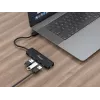 4 prievadų USB 3.2 Gen 1 šakotuvas Equip su USB-C adapteriu, juodas, 5000 Mbit/s