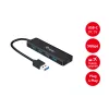 4 prievadų USB 3.2 Gen 1 šakotuvas Equip su USB-C adapteriu, juodas, 5000 Mbit/s