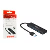 4 prievadų USB 3.2 Gen 1 šakotuvas Equip su USB-C adapteriu, juodas, 5000 Mbit/s